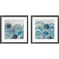 Framed 'Variation Blue Grey 2 Piece Framed Art Print Set' border=