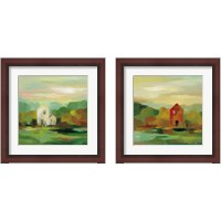 Framed 'October Farm 2 Piece Framed Art Print Set' border=