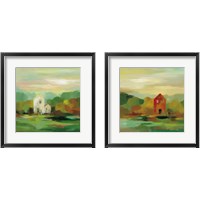 Framed 'October Farm 2 Piece Framed Art Print Set' border=