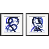 Framed 'Blue Kinesis 2 Piece Framed Art Print Set' border=