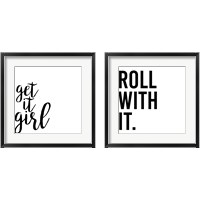 Framed 'Power Quotes 2 Piece Framed Art Print Set' border=