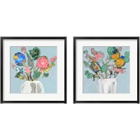 Framed 'Fun Bouquet 2 Piece Framed Art Print Set' border=
