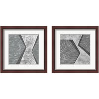 Framed 'Orchestrated Geometry 2 Piece Framed Art Print Set' border=