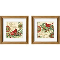 Framed 'Winter Feathers 2 Piece Framed Art Print Set' border=