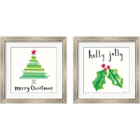 Framed 'Joyful Season 2 Piece Framed Art Print Set' border=