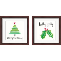 Framed 'Joyful Season 2 Piece Framed Art Print Set' border=