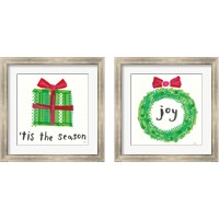 Framed 'Joyful Season 2 Piece Framed Art Print Set' border=