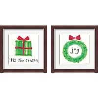 Framed 'Joyful Season 2 Piece Framed Art Print Set' border=