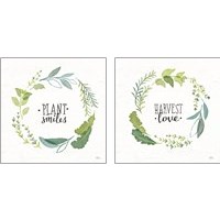 Framed 'Fine Herbs 2 Piece Art Print Set' border=