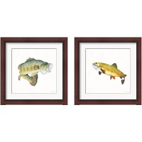 Framed 'Gone Fishin 2 Piece Framed Art Print Set' border=