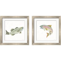 Framed 'Gone Fishin 2 Piece Framed Art Print Set' border=