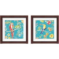 Framed 'Tropical Oasis 2 Piece Framed Art Print Set' border=