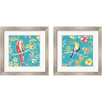 Framed 'Tropical Oasis 2 Piece Framed Art Print Set' border=