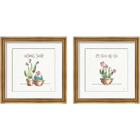 Framed 'Desert Bloom 2 Piece Framed Art Print Set' border=