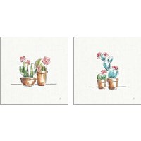 Framed 'Desert Bloom No Words 2 Piece Art Print Set' border=