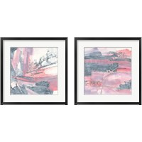 Framed 'Whitewashed Blush 2 Piece Framed Art Print Set' border=