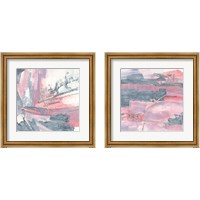 Framed 'Whitewashed Blush 2 Piece Framed Art Print Set' border=