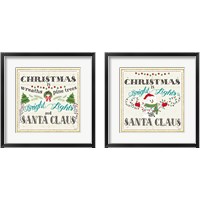 Framed 'Winter Wonderland 2 Piece Framed Art Print Set' border=