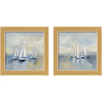 Framed 'Morning Sail 2 Piece Framed Art Print Set' border=