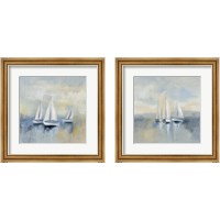 Framed 'Morning Sail 2 Piece Framed Art Print Set' border=