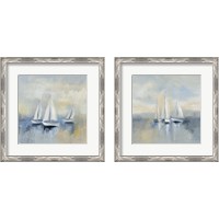 Framed 'Morning Sail 2 Piece Framed Art Print Set' border=