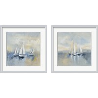 Framed 'Morning Sail 2 Piece Framed Art Print Set' border=