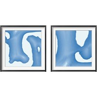 Framed 'Batik Blue 2 Piece Framed Art Print Set' border=