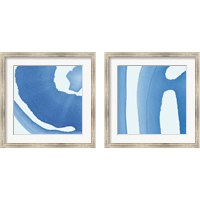 Framed 'Batik Blue 2 Piece Framed Art Print Set' border=