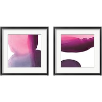Framed 'Swish of Magenta 2 Piece Framed Art Print Set' border=
