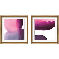 Framed 'Swish of Magenta 2 Piece Framed Art Print Set' border=