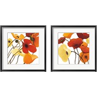 Framed 'Up on White Yellow 2 Piece Framed Art Print Set' border=