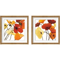 Framed 'Up on White Yellow 2 Piece Framed Art Print Set' border=