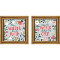 Framed 'Wildflower Daydreams 2 Piece Framed Art Print Set' border=