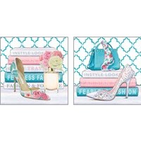 Framed 'Fearless Fashion 2 Piece Art Print Set' border=