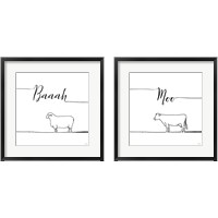 Framed 'Underlined Farm 2 Piece Framed Art Print Set' border=