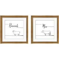 Framed 'Underlined Farm 2 Piece Framed Art Print Set' border=