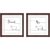 Framed 'Underlined Farm 2 Piece Framed Art Print Set' border=