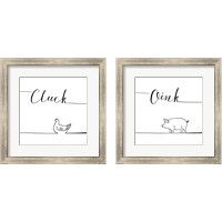 Framed 'Underlined Farm 2 Piece Framed Art Print Set' border=