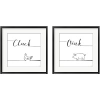 Framed 'Underlined Farm 2 Piece Framed Art Print Set' border=