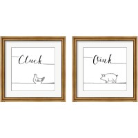 Framed 'Underlined Farm 2 Piece Framed Art Print Set' border=