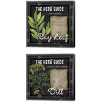 Framed 'Herb Guide 2 Piece Canvas Print Set' border=