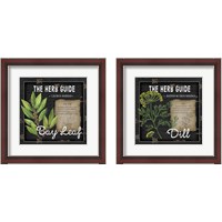 Framed 'Herb Guide 2 Piece Framed Art Print Set' border=