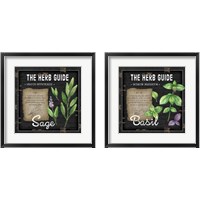 Framed 'Herb Guide 2 Piece Framed Art Print Set' border=