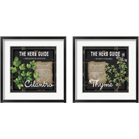 Framed 'Herb Guide 2 Piece Framed Art Print Set' border=