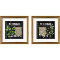 Framed 'Herb Guide 2 Piece Framed Art Print Set' border=