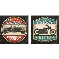 Framed 'Vintage Auto 2 Piece Art Print Set' border=