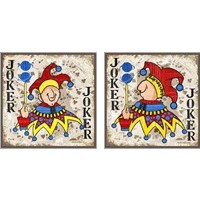 Framed 'Playing Cards 2 Piece Art Print Set' border=