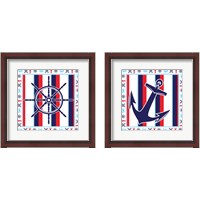 Framed 'Ahoy 2 Piece Framed Art Print Set' border=