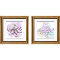 Framed 'Octopus 2 Piece Framed Art Print Set' border=