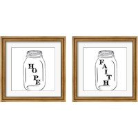 Framed 'Mason Jar 2 Piece Framed Art Print Set' border=